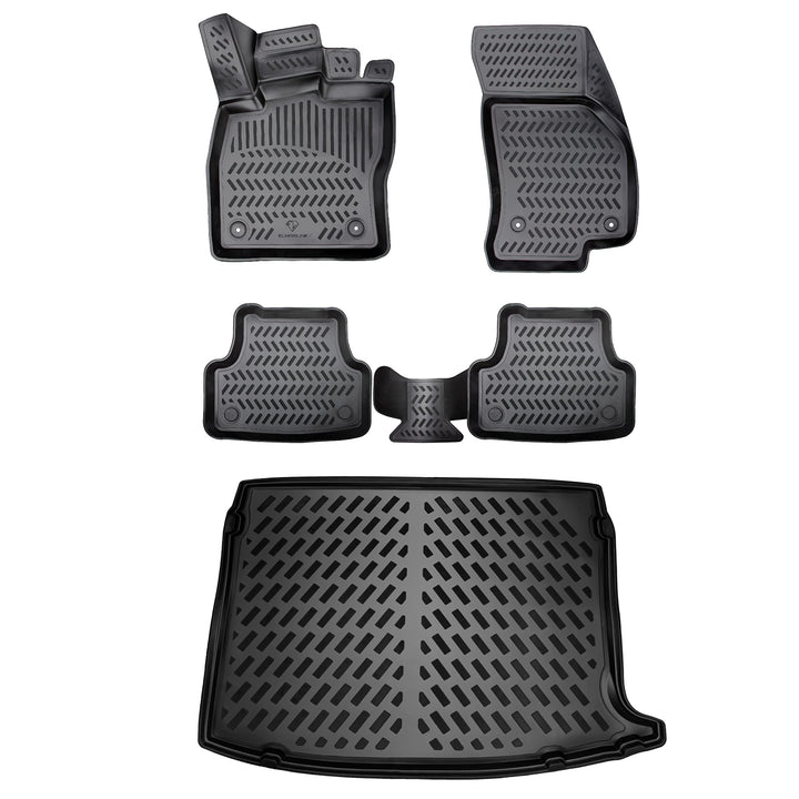 ELMASLINE 3D Gummimatten &amp; Kofferraumwanne Set für Mercedes GLC (X253) 2015-2022 (SUV) | Passt Nicht