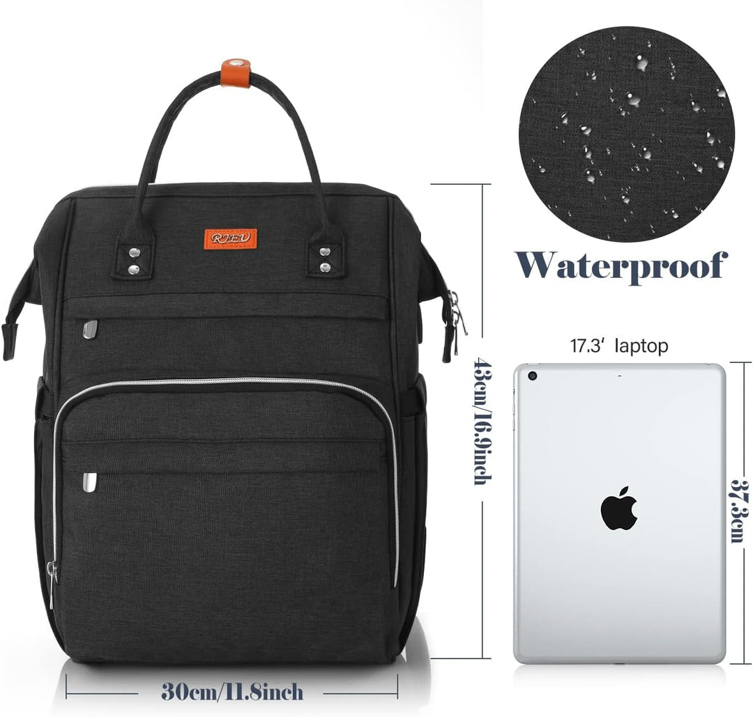 Rucksack Damen, Rucksack Schule mit 15.6 Zoll Laptopfach &amp; USB-Ladeanschluss,Schulrucksack Mädchen T