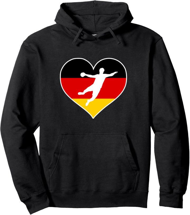 Handball Deutschland Flagge Pullover Hoodie
