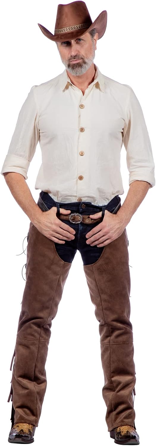 Wilbers &amp; Wilbers - Herren Western Hemd Cowboy Hemd/Bluse - einteilig in Creme - Karneval/Fasching -