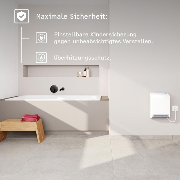 STIEBEL ELTRON Schnellheizer CK 20 trend LCD, 2 kW für ca. 25 m², LC-Display, Wochentimer, Keramik H