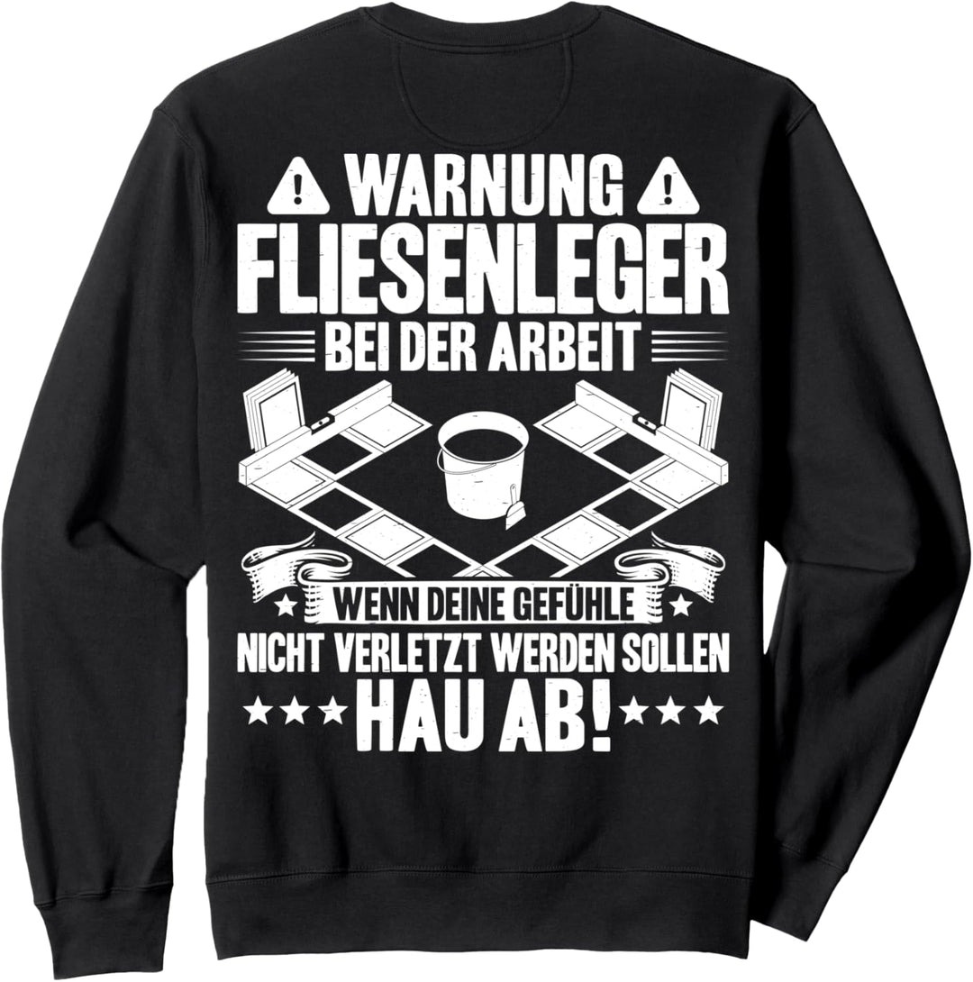 Bei Der Arbeit Fliesenleger Sweatshirt