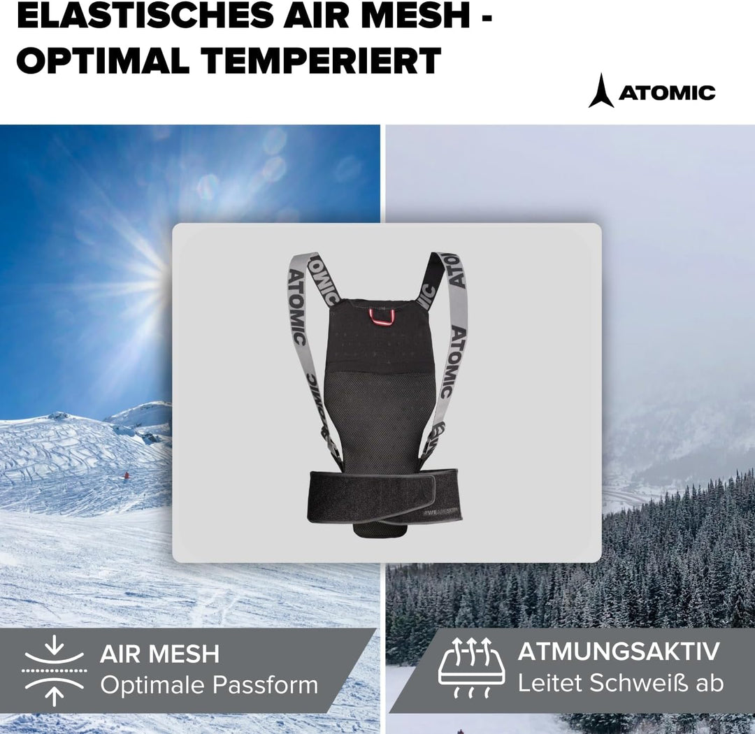 ATOMIC Live Shield Ski-Rückenprotektor XS Schwarz, XS Schwarz
