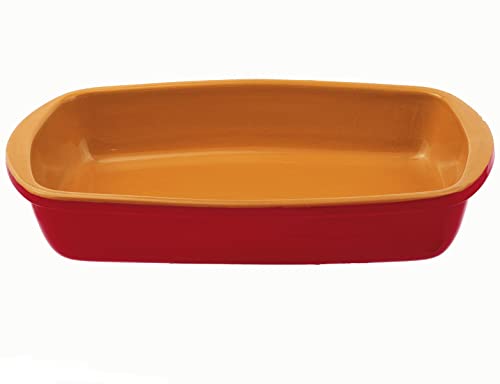 Pfanne ohne Deckel mit Griffen, Terrina Brunella aus Terrakotta, Suppenterrine mit Griffen, Colì Maj