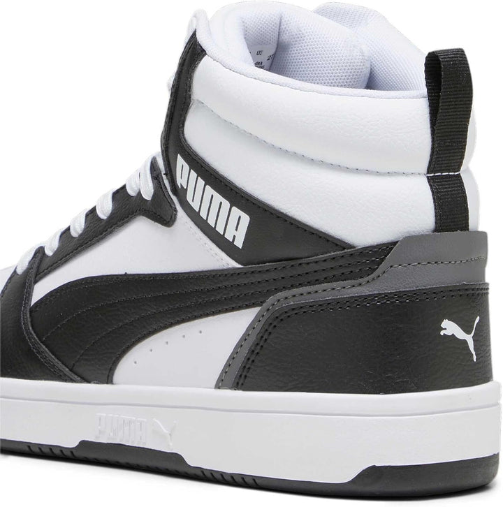 Puma Unisex Rebound V6Sneaker 38.5 EU Puma White Puma Black Shadow Gray Puma White, 38.5 EU Puma Whi