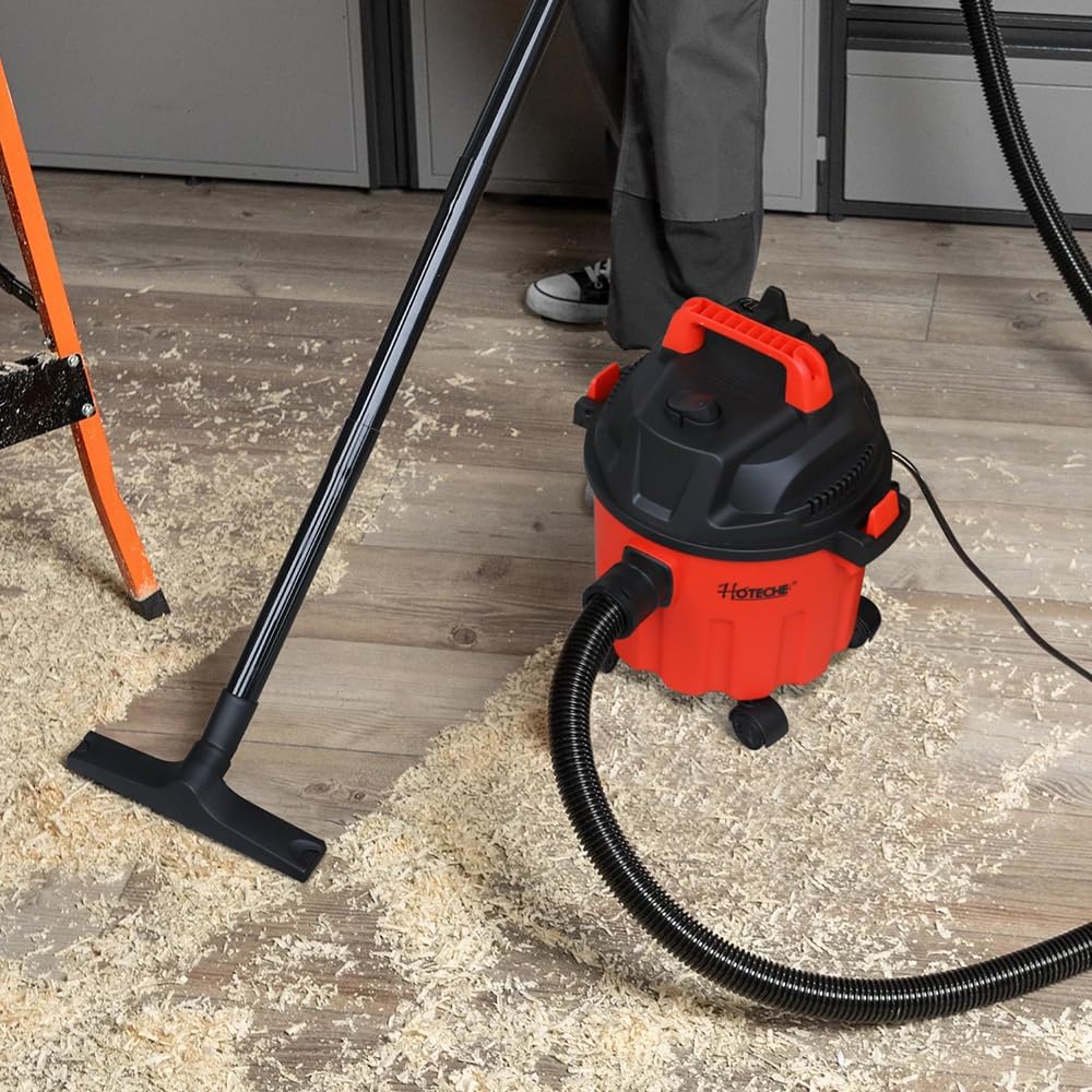 Hoteche 800W Nass- &amp; Trockensauger - 10L Fassungsvermögen, Kupferdrahtmotor, Kunststoffbehälter, ide
