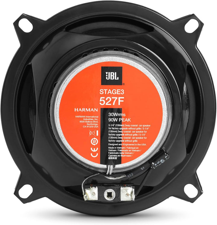 JBL Stage3 527 2-Wege Auto Lautsprecher Set von Harman Kardon - 200 Watt KFZ Autolautsprecher Boxen