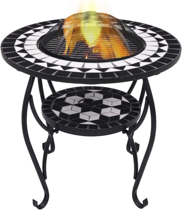 vidaXL Feuerschale Mosaik Feuerstelle Grill Gartenfeuer Feuerkorb Terrassenofen Grillfeuer Garten Te