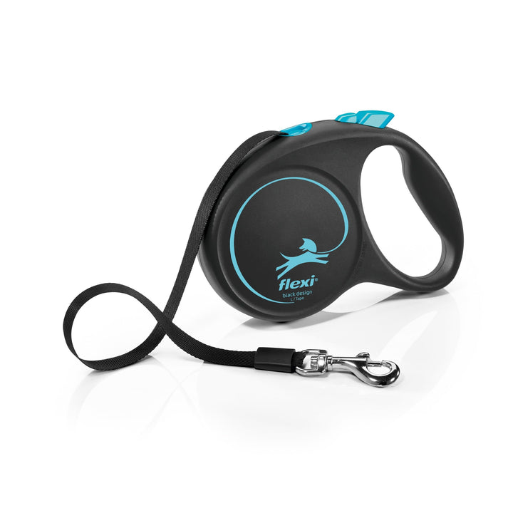 flexi Rollleine Design - Schwarz/Blau, Large L: 5m (max. 50kg), L: 5m (max. 50kg)