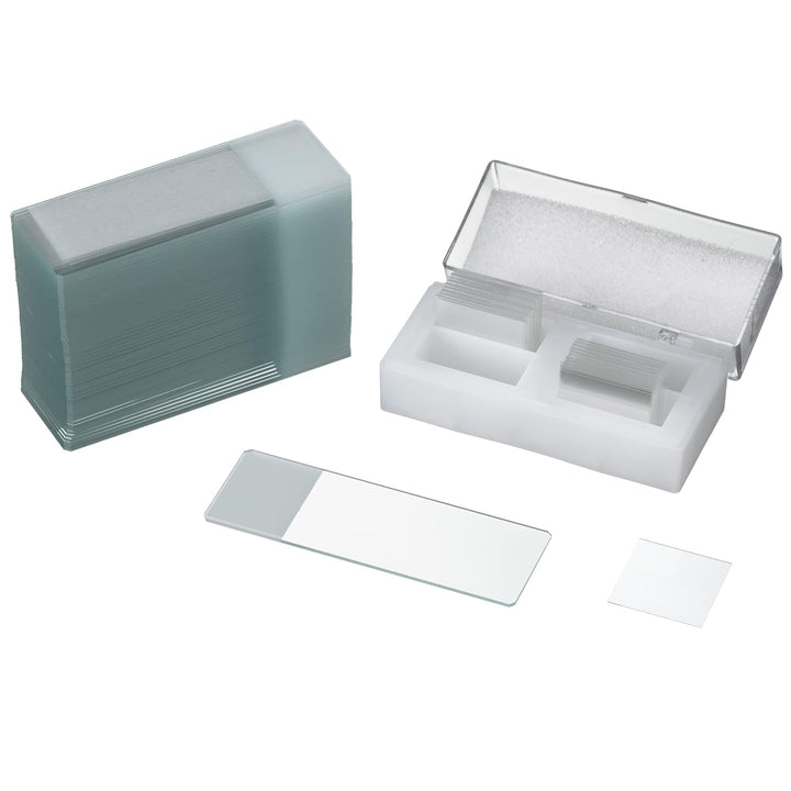 Bresser Mikroskop Objektträger 50 Stück und Borsilikatglas 3.3. Deckgläser 22x22mm 100 Stück &amp; Mikro