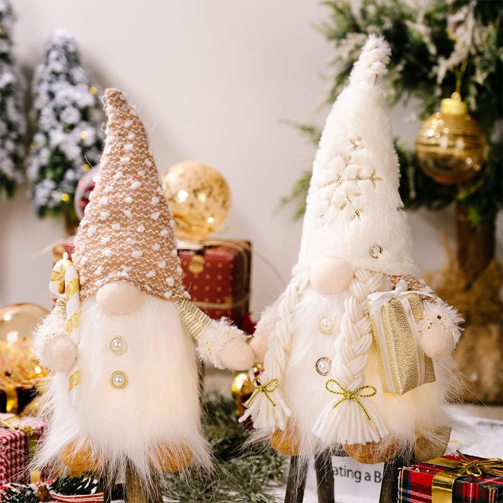 Wichtel Figuren Set, Weihnachtsdeko Wichtel, Leuchtende Wichtel Weihnachten Deko Amerikanisch, Schwe
