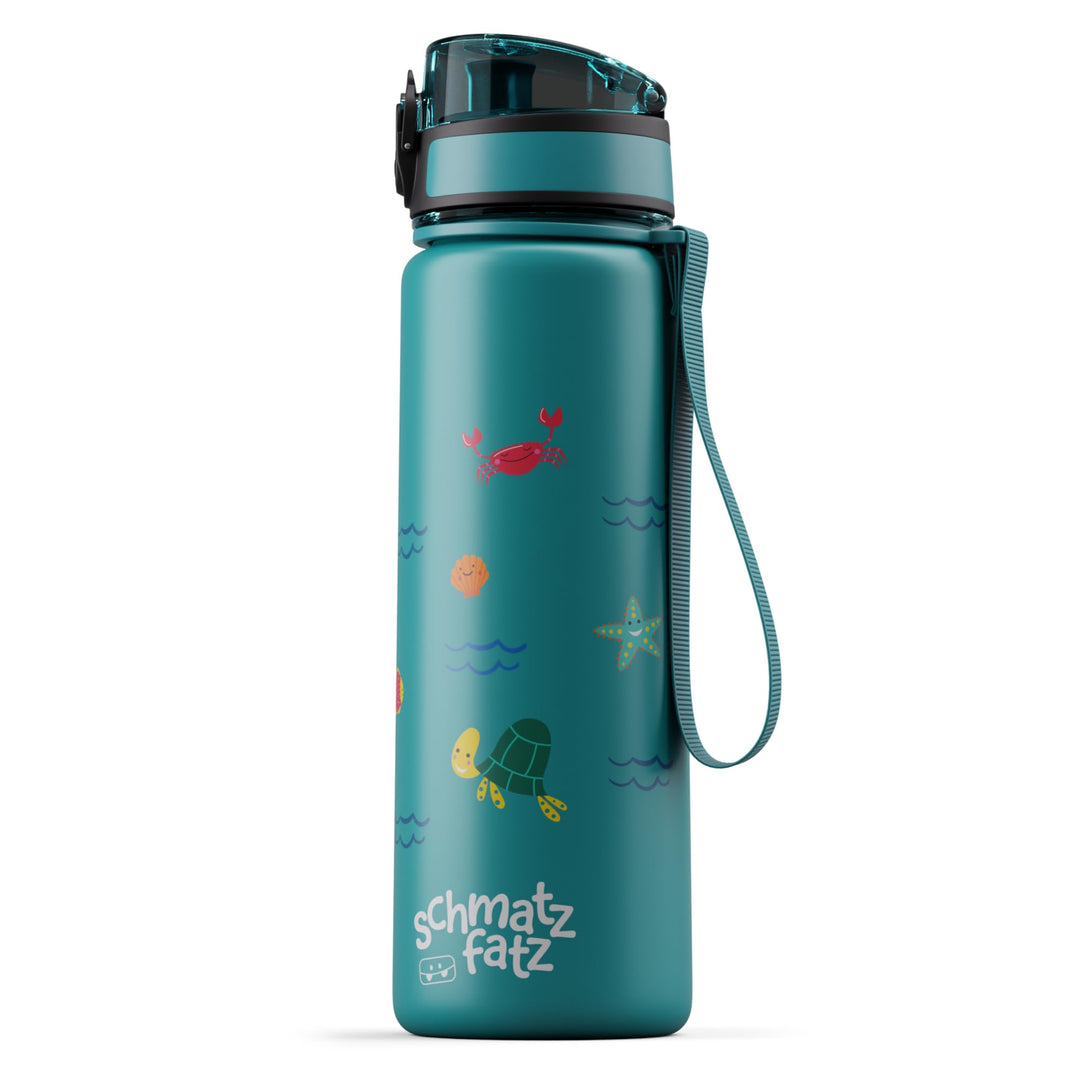 Schmatzfatz Trinkflasche Kinder 500ml - Auslaufsicher, BPA-frei, 1-Klick-Verschluss, Tritan, Kinderf