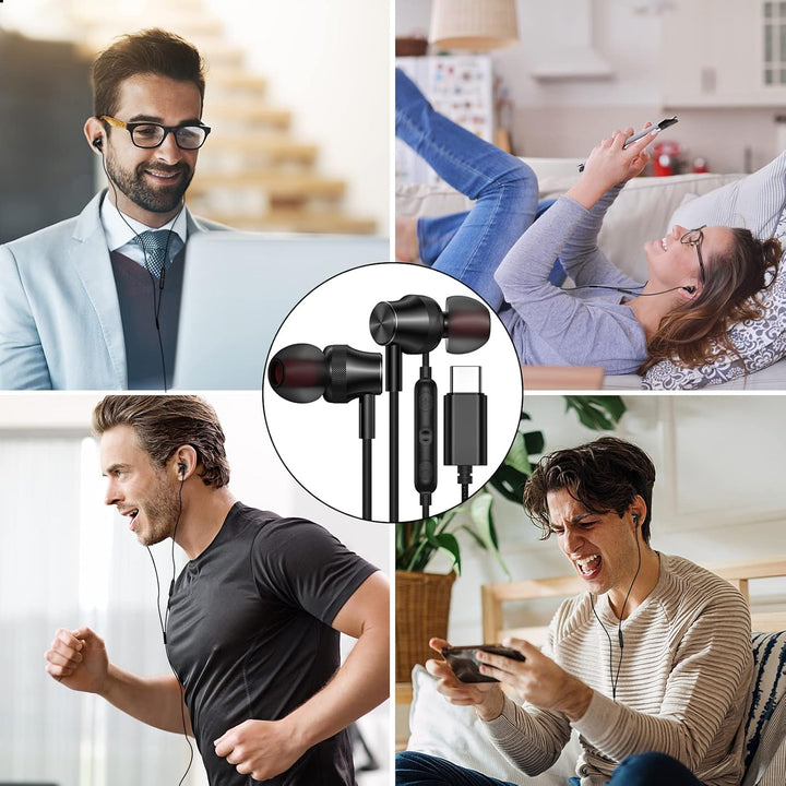 USB C Kopfhörer für Samsung Galaxy A56 A36 A55 A35 Z Flip7 S23FE,In-Ear Kopfhörer USB C Anschluss mi