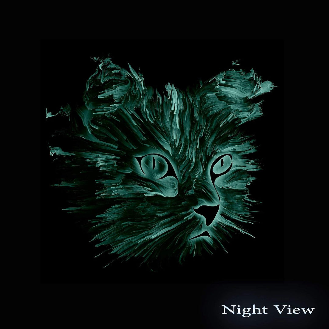 Startonight Bild auf Acrylglas - Mehrfarbige Katze - Abstrakte Modernes Acrylglasbild - Deko Glas 60