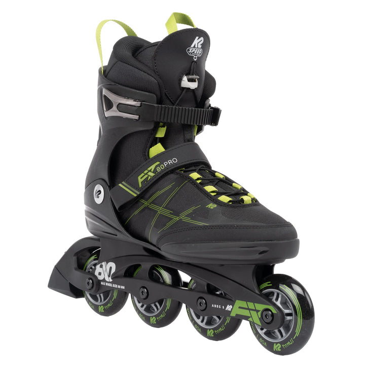 K2 Herren F.i.t. 80 Pro Inline Skates EU: 44.5 (UK: 10 / US: 11) black - olive, EU: 44.5 (UK: 10 / U