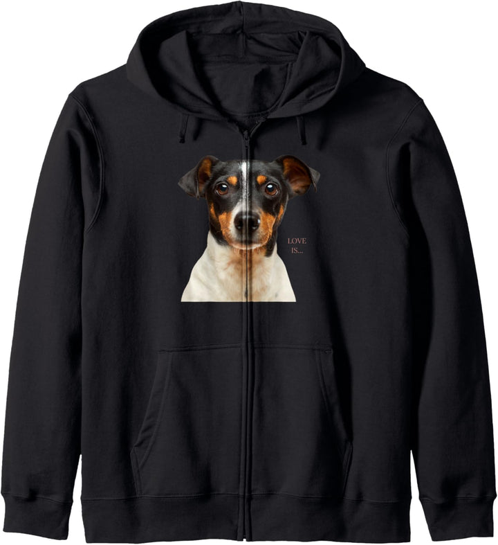 Jack Russell Terrier Shirt Mama Papa Damen Herren Kinder Love Dog Kapuzenjacke