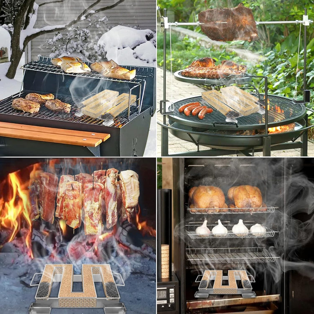 Kaltrauchgenerator mit Henkel, mizikuu Kaltraucherzeuger aus Edelstahl Kaltrauch Cold Smoke Generato