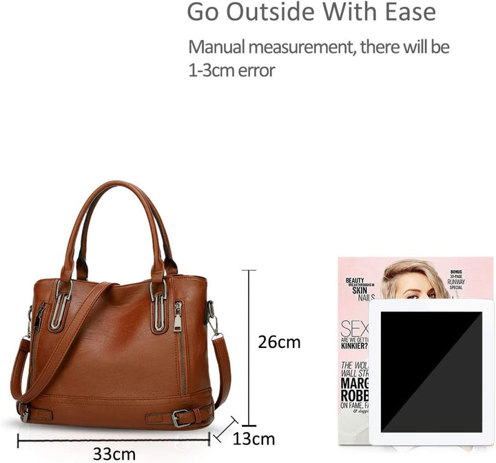 NICOLE &amp; DORIS handtasche für damen Schultertasche Henkeltaschen Handtasche Umhängetasche Kunstleder