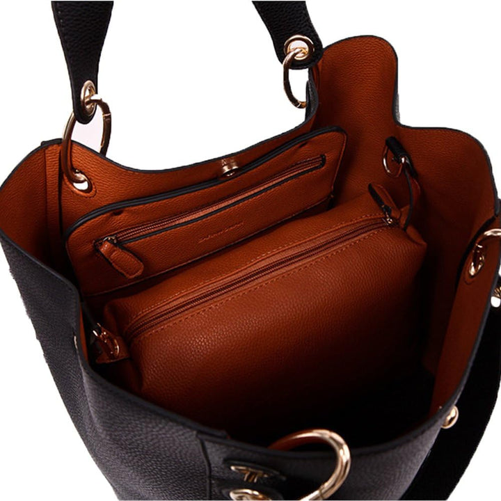 Valleycomfy Handtasche Damen Gross Shopper Tasche Leder Schwarz Klassisch Shopping Bag Braun, Braun