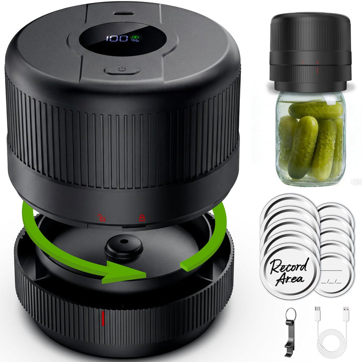 Wothfav Elektrisches Vakuumierer für Einmachgläser, Elektrische Mason Jar Vakuum Sealer für Breite u