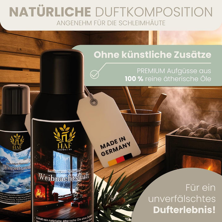 HAF Saunaaufguss Orange Mandarine 250 ml - Sauna Aufgussmittel mit natürlichen ätherischen Ölen - Sa