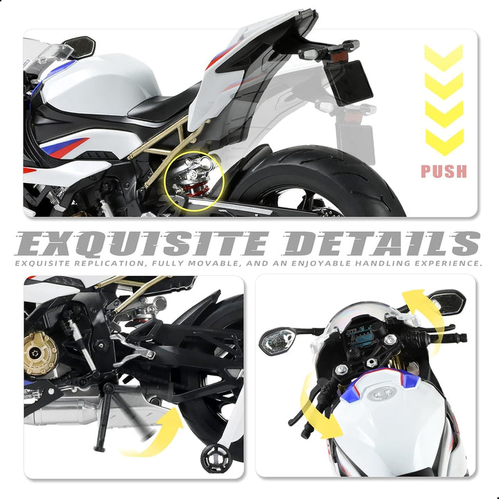 Risopen 1:9 Motorrad Modell kompatibel für BMW S1000RR Legierung Diecast Motorrad Modell Spielzeug M