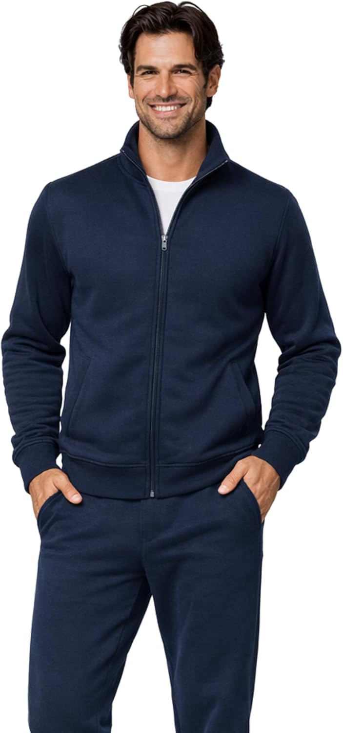 Morgenstern Herren Hausanzug - Trainingsanzug - Sportanzug - Baumwolle - Komplett L Blau, XL