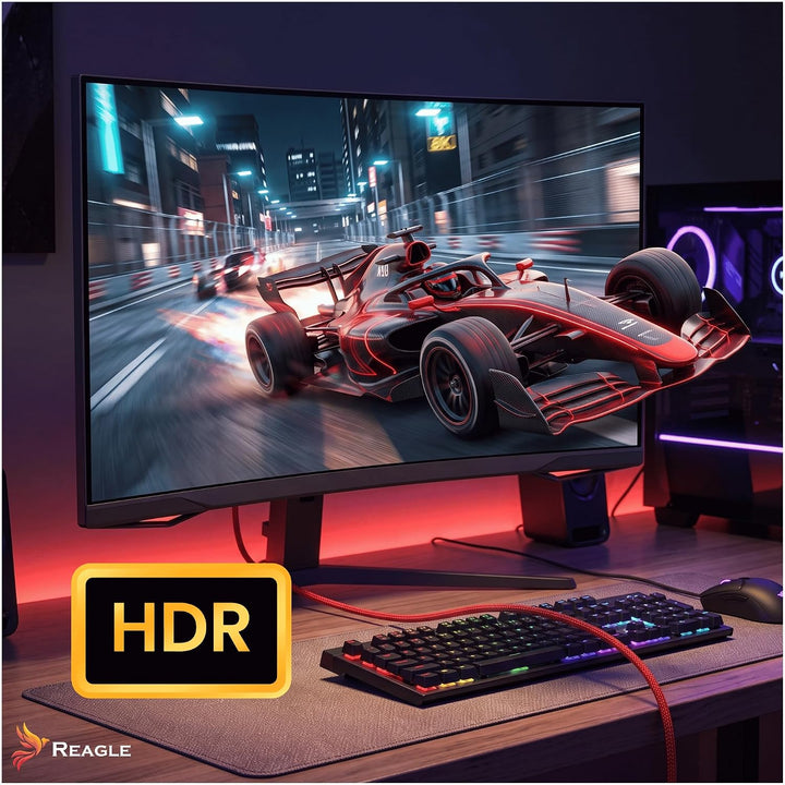 Reagle DisplayPort Kabel 1.4 DP 8K@60Hz 4K@144Hz 2K@240Hz, FreeSync, G-Sync Display Port für Monitor