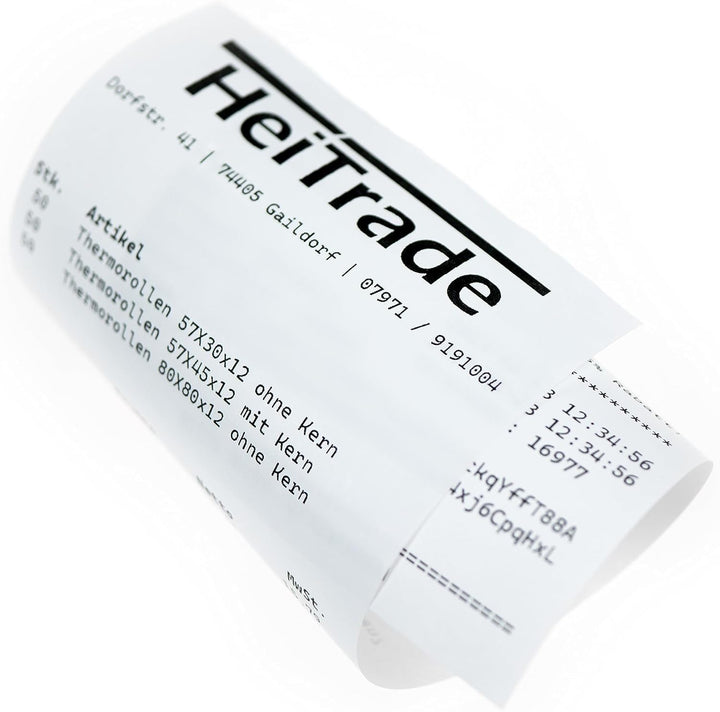 HeiPOS 5x Thermorollen 80mm x 80m x 12mm (Ø 80mm) - Kassenrollen für Epson TM-T88, Star, Citizen, Me