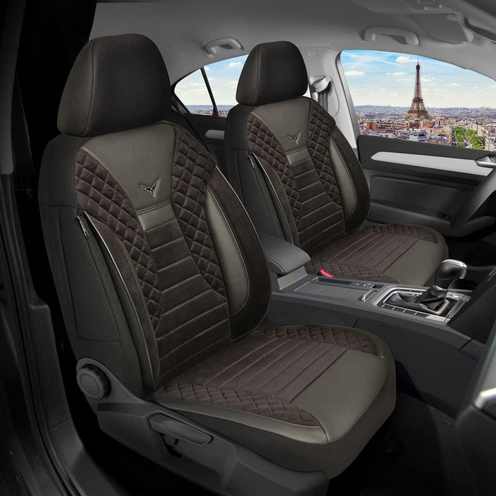 BREMER SITZBEZÜGE Mass Auto Schonbezüge kompatibel mit Ford S-Max 2 Fahrer &amp; Beifahrer Set ab 2015 /