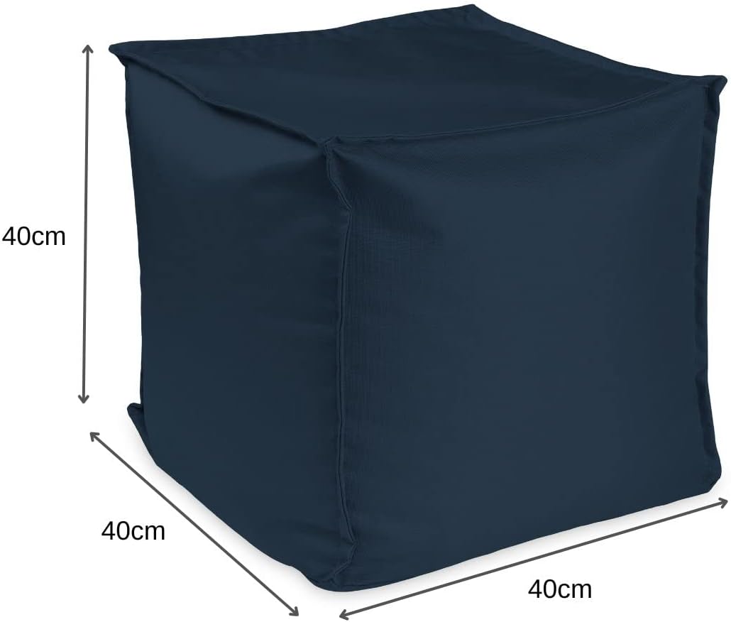 chilly pilley Sitzsack Sitzhocker mit EPS-Perlen Füllung 40x40x40cm Fusshocker Sitz-Pouf für Kinder