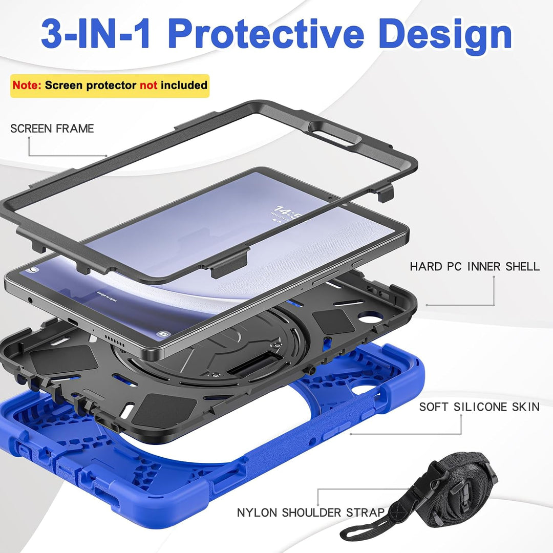 BRAECN Hülle für Samsung Galaxy Tab A9 8.7 Zoll SM-X110/SM-X115/SM-X117, Stossfeste Robuste Tragbare
