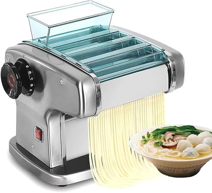 Elektrische Nudelmaschine, 135W pastamaker aus Edelstahl, geeignet für die Herstellung von Spaghetti