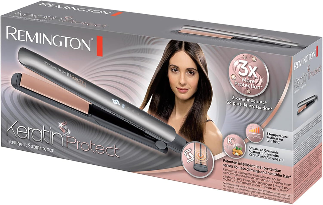 Remington Glätteisen Keratin Protect (patentierter Hitzeschutzsensor für 3x mehr Schutz vor Haarschä