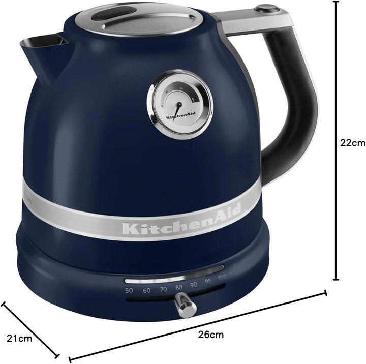 KitchenAid Wasserkocher mit Temperatureinstellung von 50 bis 100°C | Teekocher mit Kalkfilter 1,5L |