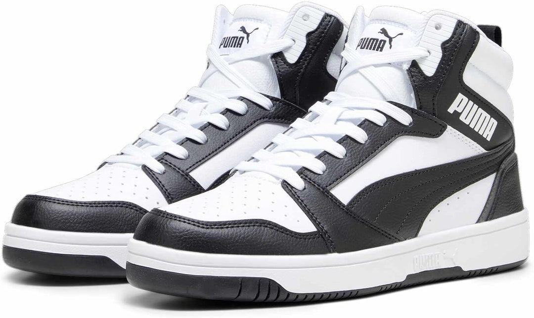 Puma Unisex Rebound V6Sneaker 38.5 EU Puma White Puma Black Shadow Gray Puma White, 38.5 EU Puma Whi
