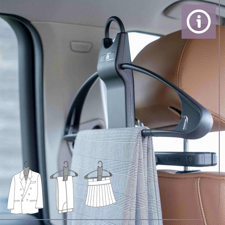 Rati Hanger Smarter Autokleiderbügel, Kleiderbügel, Jackenhalter für Kopstütze, KFZ Kleiderbügel