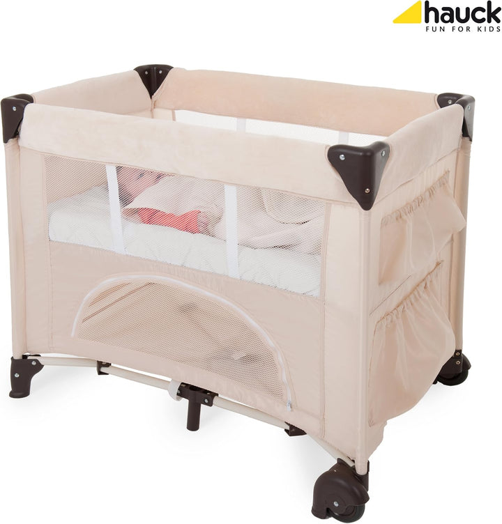 Hauck Spannbettlaken Bed Me 80x50 cm Spannbettuch für Babybett Matratzen, Weiche Steppung, Elastisch