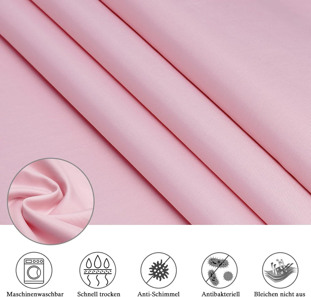 EurCross 180x200 Duschvorhang Rose Wasserdicht Anti-Schimmel Badevorhang,Textil Vorhänge aus Stoff,
