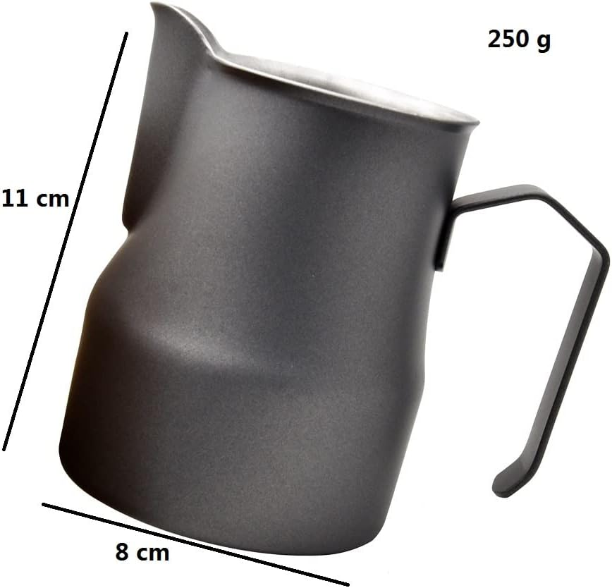 1 Stück Milchschaumkrug, Pitcher Krug Edelstahl, Schaumbecher für Kaffee und Latte Art, Schäumende M