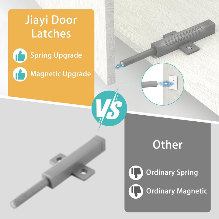 Push to Open Türöffner Jiayi 4 Stück Schwer Hochleistung Push Open Magnet Drucktüröffner Schrank Lei