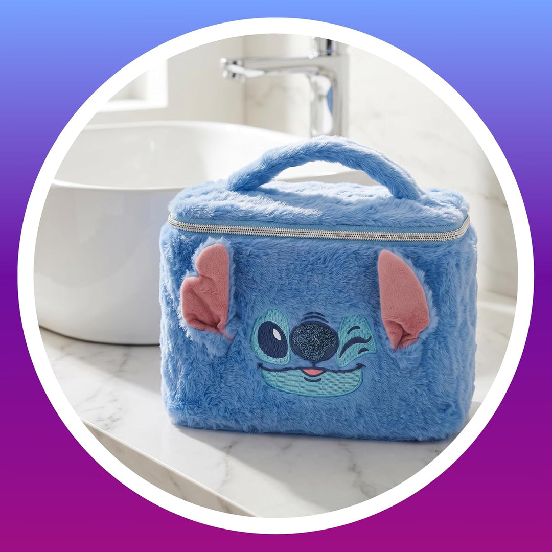 Disney Stitch Beauty-Set Kosmetikkoffer, Plüsch Kulturbeutel, Reisetasche, Geschenk für Mädchen, Fra