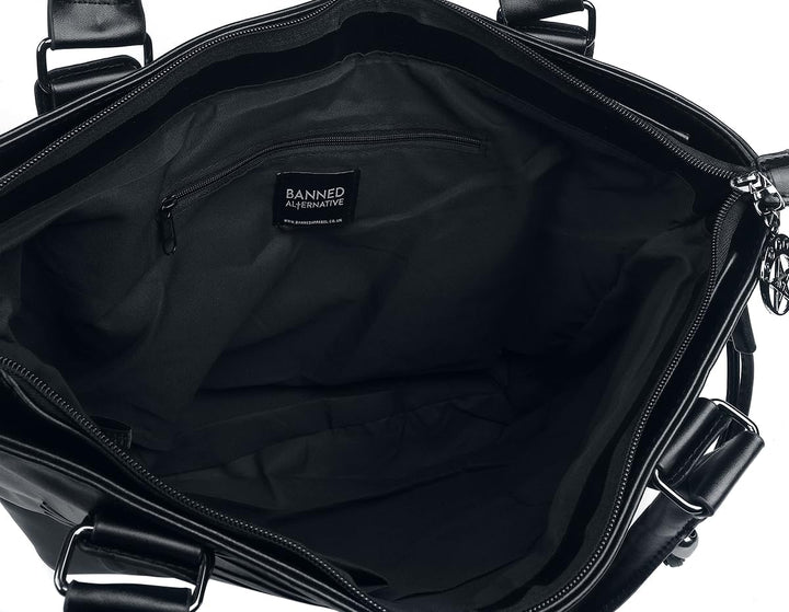 Banned Alternative Skeleton Bag Frauen Handtasche schwarz Fashion &amp; Style, Rockabilly, Romantik Einh