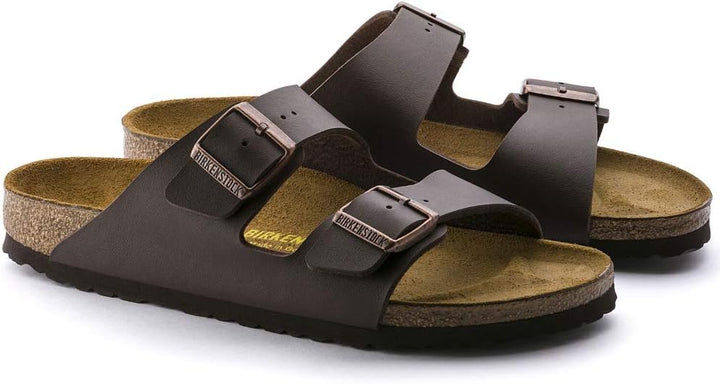 BIRKENSTOCK Unisex Arizona Birko-Flor Nubukleder Weit Pantoletten 40 EU Braun Dunkelbraun, 40 EU Bra