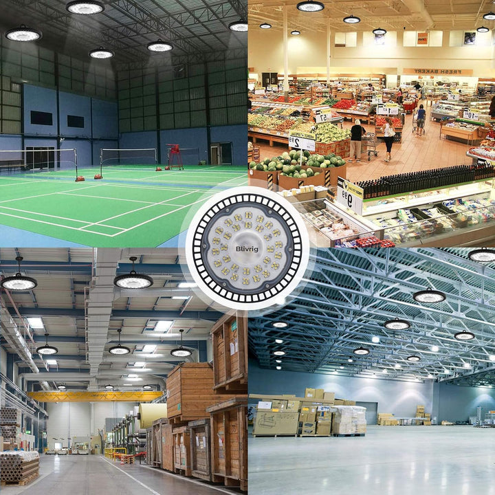 LED Strahler Industrielampe,UFO LED Werkstattlampe IP65 LED High Bay Licht, UFO LED Werkstattlampe 6