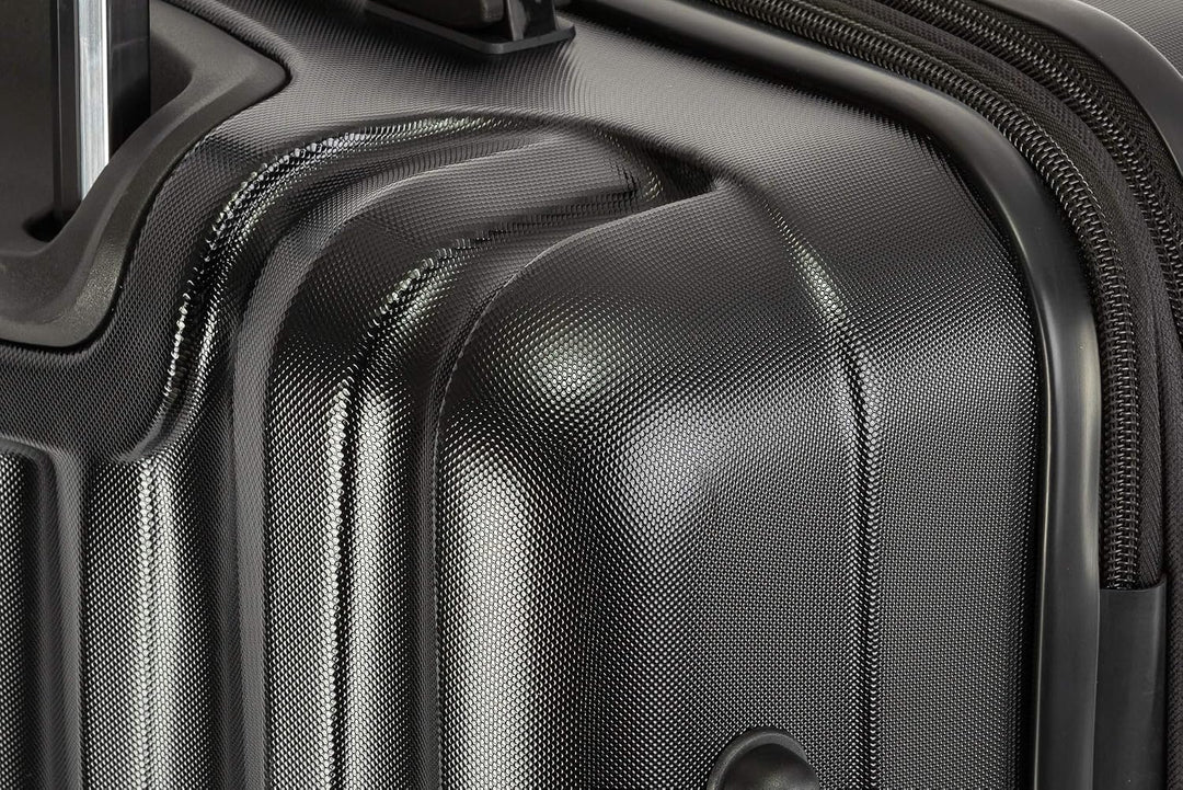 Travelhouse® Porto Reisekoffer 66 cm 70-85 L erweiterbar TSA Schwarz Schwarz M, Schwarz M