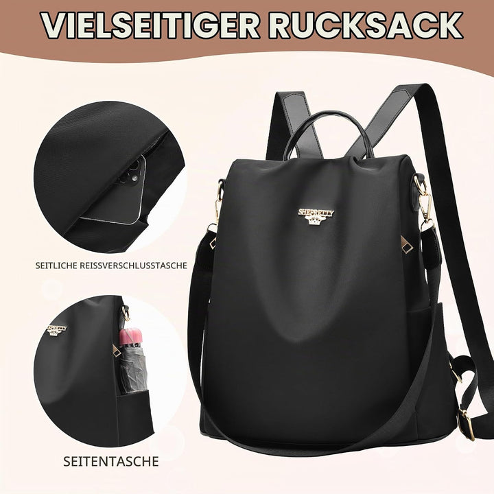 shepretty Wasserdichter Diebstahl-Rucksack für Damen 3-8864schwarz, 3-8864schwarz