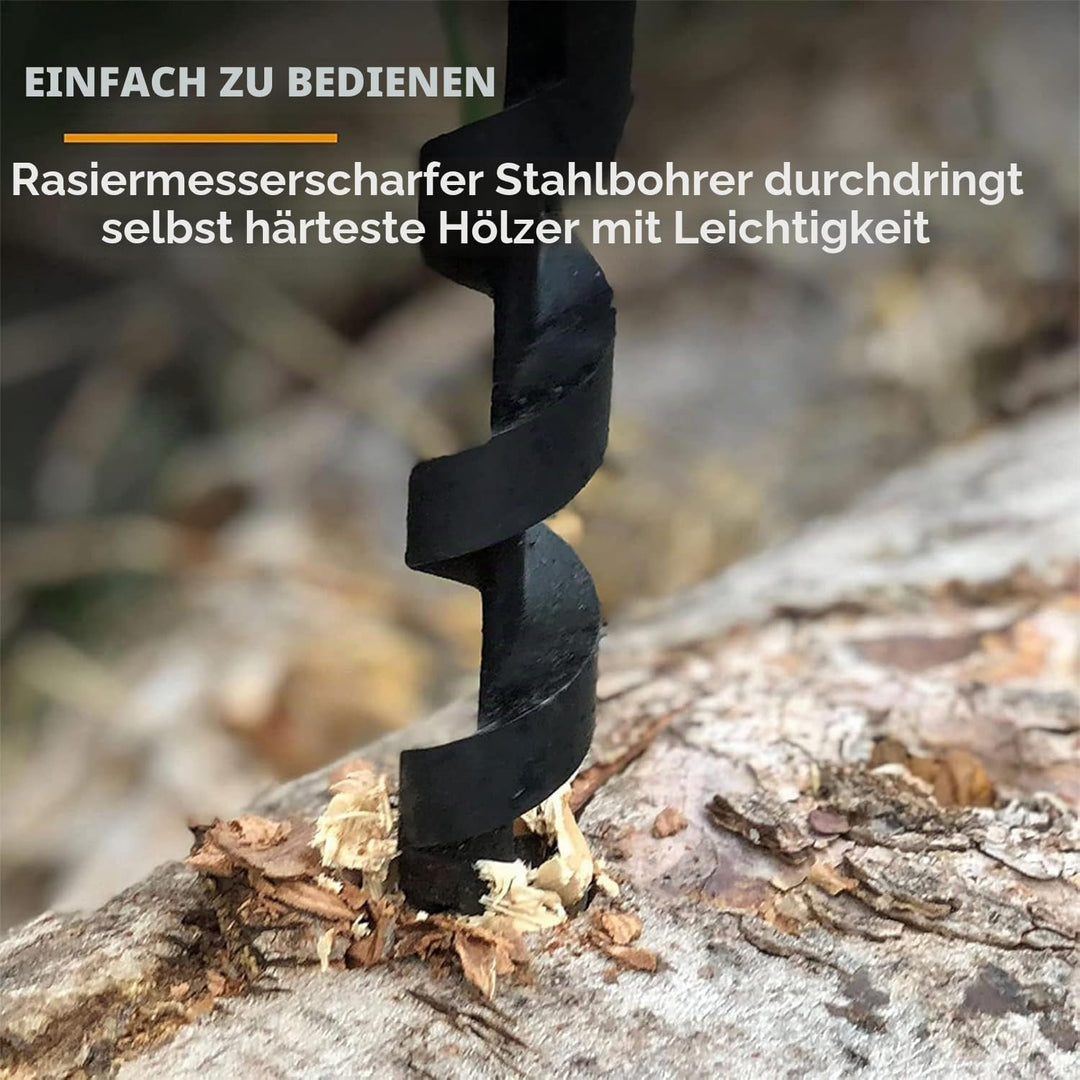 4 Stück Handbohrer für den Aussenbereich,Handbohrmaschine für Holzbearbeitung,für Outdoor Survival,C