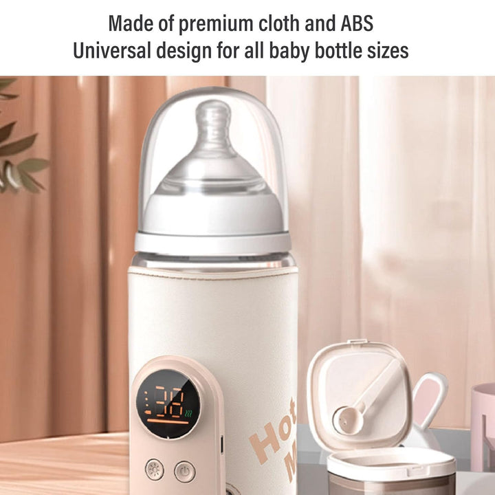 Babyflaschenwärmer, 13 cm, konstante Temperatur, USB wiederaufladbar, tragbarer Flaschenwärmer, isol