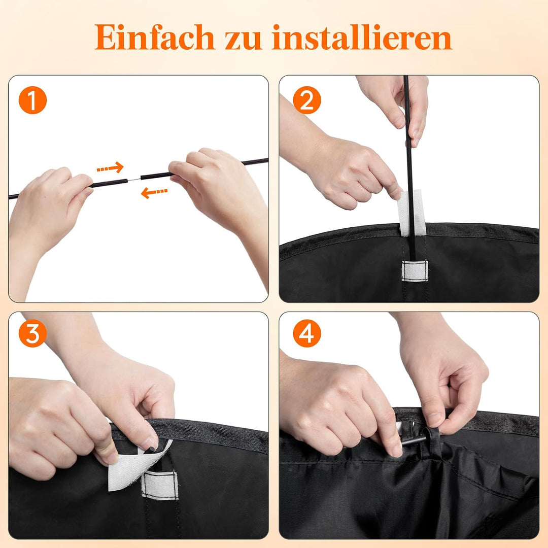 Lifewit 80L Kreis Pfandflaschen Sammelbehälter mit Deckel, Grosser Pfandflaschen behälter für die Le